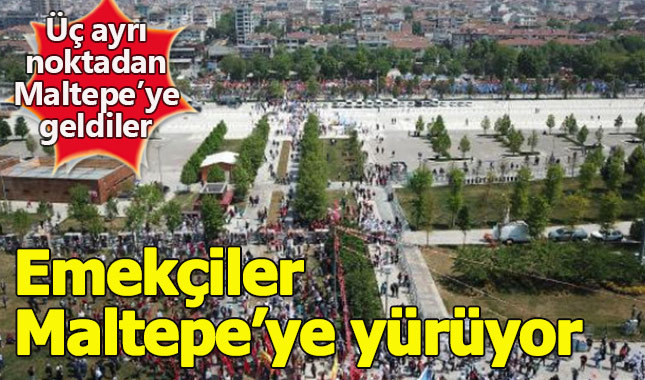 Emekçiler Maltepe Meydanı'nı doldurmaya başladı