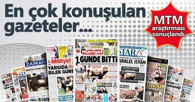 En çok konuşulan gazete Hürriyet