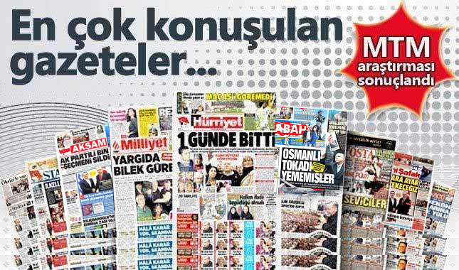 En çok konuşulan gazete Hürriyet oldu