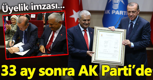 Erdoğan AK Parti'ye yeniden üye oldu