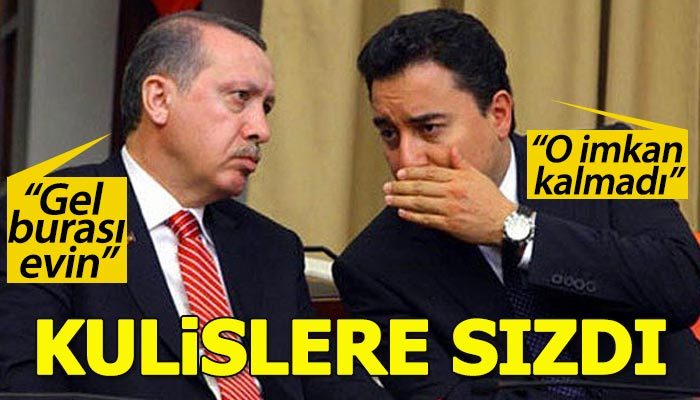 Erdoğan-Babacan görüşmesi kulise sızdı