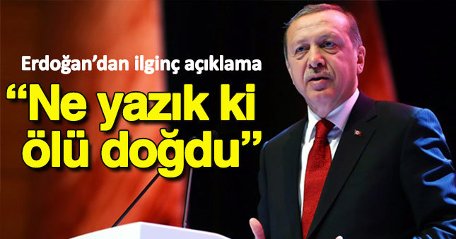 Erdoğan: Ne yazık ki ölü doğdu!
