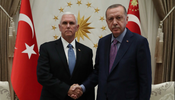 Erdoğan-Pence görüşmesi başladı