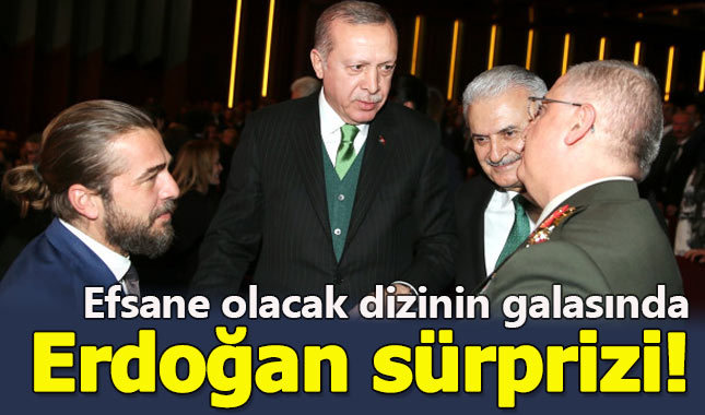 Erdoğan, efsane olacak dizinin galasına katıldı!