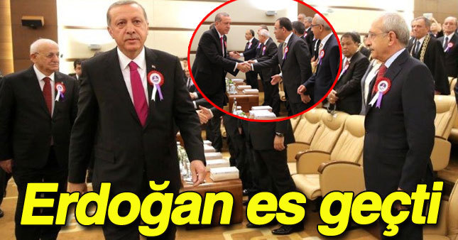 Erdoğan ve Kılıçdaroğlu tokalaşmadı 