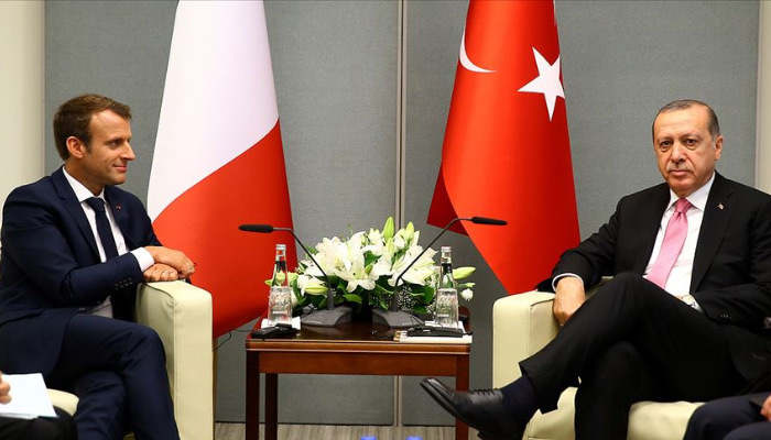 Erdoğan ve Macron harekatı görüştü