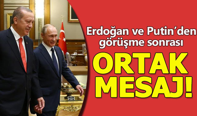 Erdoğan ve Putin, ortak basın açıklaması yaptı
