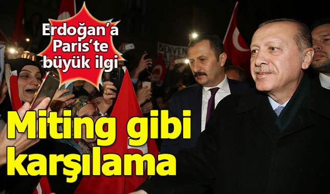 Erdoğan'a Fransa'da büyük ilgi