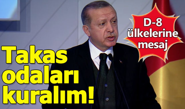 Erdoğan'dan D-8 ülkelerine çağrı: Takas odalarının kurulması gerekir
