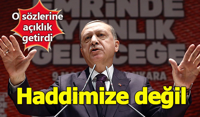 Erdoğan'dan İslam'ın güncellenmesi gerek ifadelerine açıklama