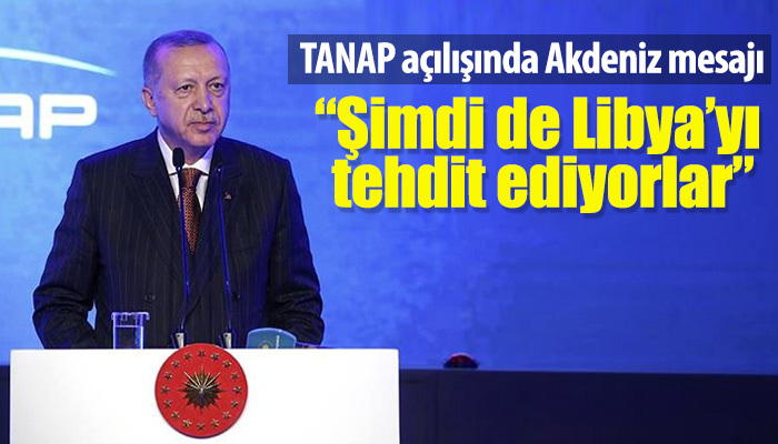 Erdoğan'dan TANAP açılışında Libya mesajı