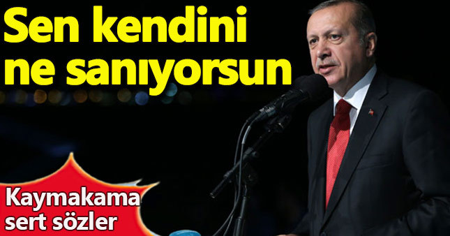 Erdoğan'dan sert sözler: Sen kendini ne sanıyorsun!