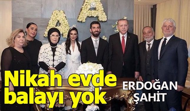 Erdoğan'ın şahitliğinde Arda ve Aslıhan dünya evine girdi
