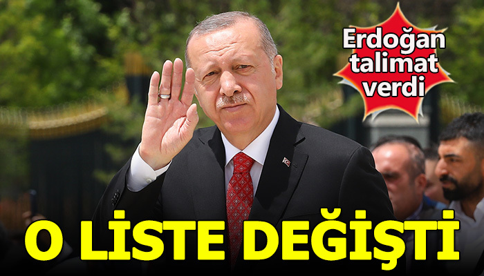 Erdoğan'ın talimatıyla AK Parti'de o liste değişti! 14 kişi çıkarıldı!