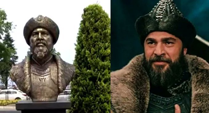 Ertuğrul Gazi diye Engin Altan'ın büstünü diktiler