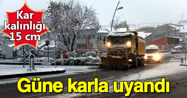Erzurum beyaz örtüyle kaplandı