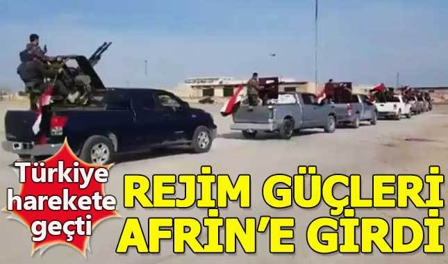 Esad rejimine bağlı milisler Afrin'e girdi