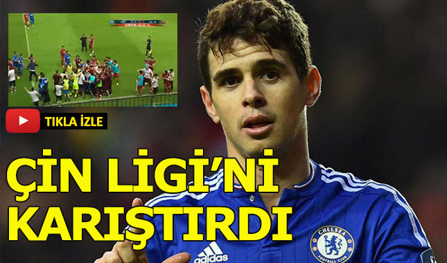 Eski Chelsea'li Oscar'a Çin Ligi'nde dayak