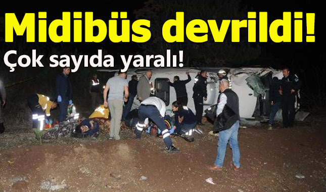 Eskişehir'de midibüs devrildi: 15 yaralı