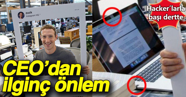 Facebook'un kurucusu Mark Zuckerberg laptopun kamerasını bantladı