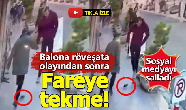 Fareyi tekmeyle kovalayan adam