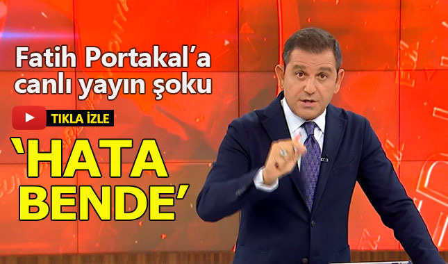 Fatih Portakal'a canlı yayın şoku