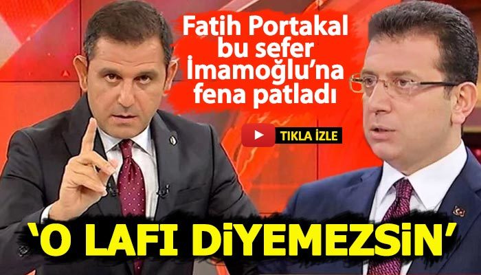 Fatih Portakal'dan Ekrem İmamoğlu'na tepki