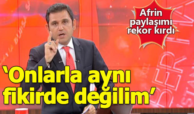 Fatih Portakal'ın Afrin paylaşımı rekor kırdı