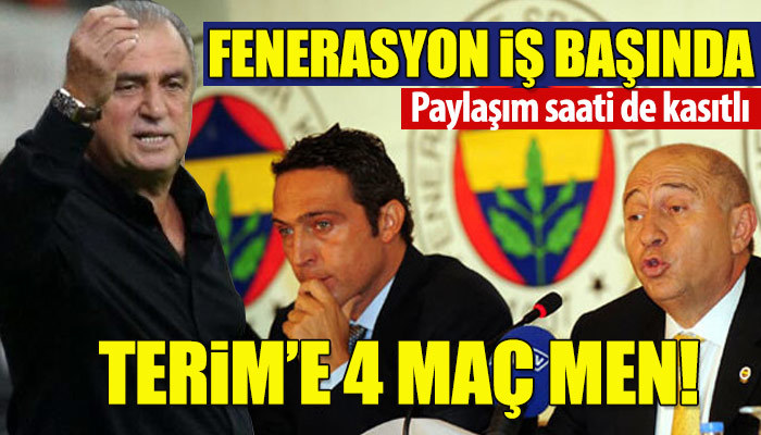 Fatih Terim'e 4 maç ceza! Derbide yok