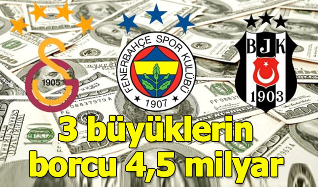 Fenerbahçe, Galatasaray ve Beşiktaş'ın gelirleri - borçları