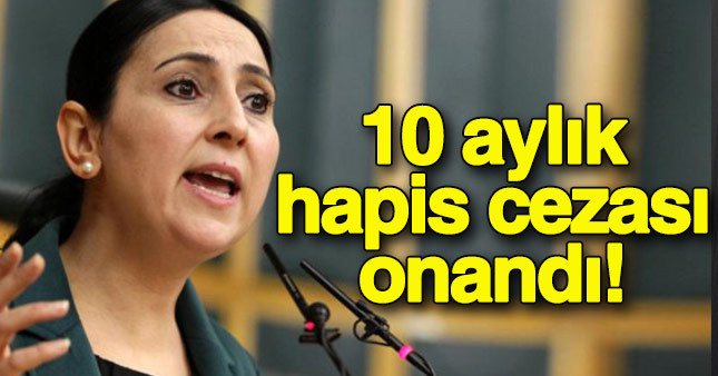 Figen Yüksekdağ'ın 10 aylık hapis cezası onandı