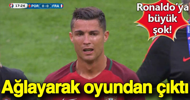 Final maçında sakatlanan Ronaldo gözyaşlarına hakim olamadı