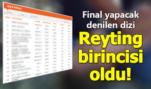 Final yapması beklenen dizi reytingleri alt üst etti