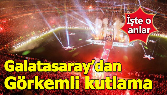 Galatasaray 22. Şampiyonluğunu kutladı