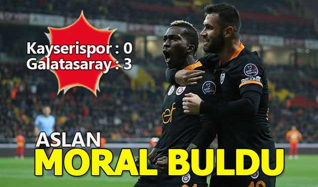 Galatasaray Kayseri deplasmanında 3 puanı kaptı