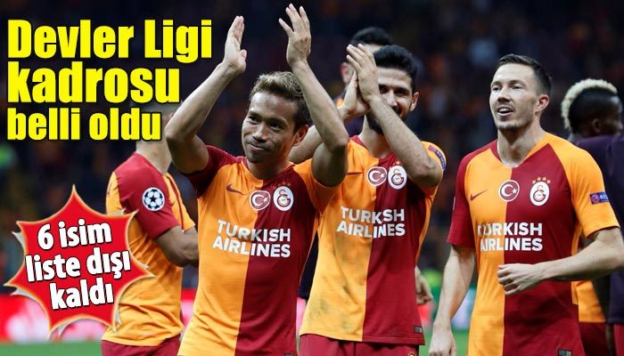Galatasaray'ın Şampiyonlar Ligi kadrosu belli oldu