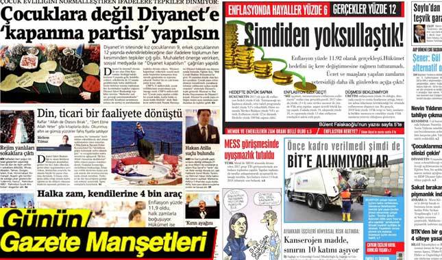 Gazete manşetleri oku 4 Ocak 2017 ilk sayfa - Hürriyet Milliyet Sabah Sözcü Cumhuriyet