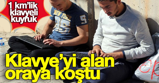 Gaziantep'te klavye kuyruğu