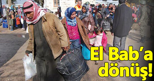 Gaziantep'teki 100 bin Suriyeli El Bab'a dönecek