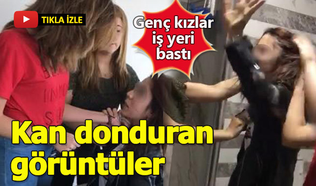 Genç kızlar sosyal medyada tartışıp iş yeri bastı