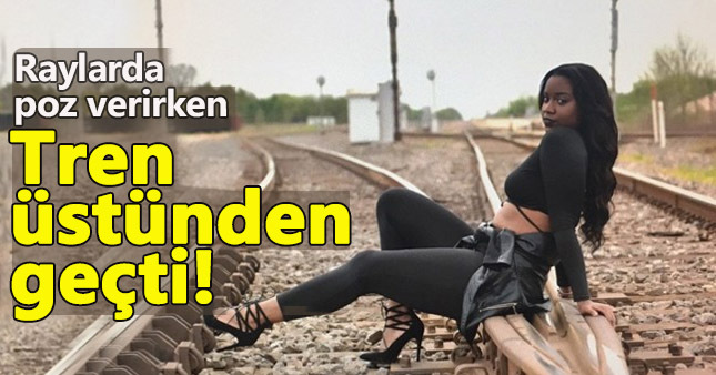 Genç modele fotoğraf çekimi sırasında tren çarptı