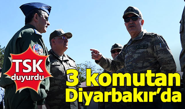 Genelkurmay Başkanı Hulusi Akar, Diyarbakır'da askeri birlikleri denetliyor