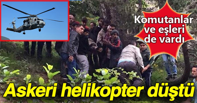 Giresun'da askeri helikopter düştü