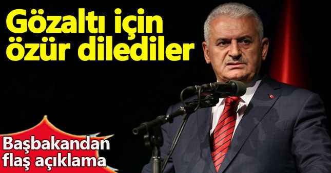 Gözaltı için özür dilediler