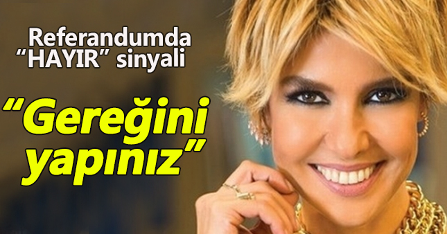 Gülben Ergen'den referanduma 'Hayır'