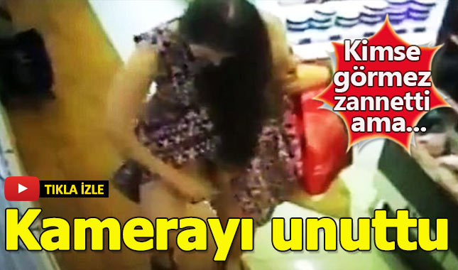 Güvenlik kamerasına öyle bir halde yakalandı ki...