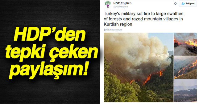 HDP'nin İngiliz twitter hesabının yaptığı paylaşım tepki çekti