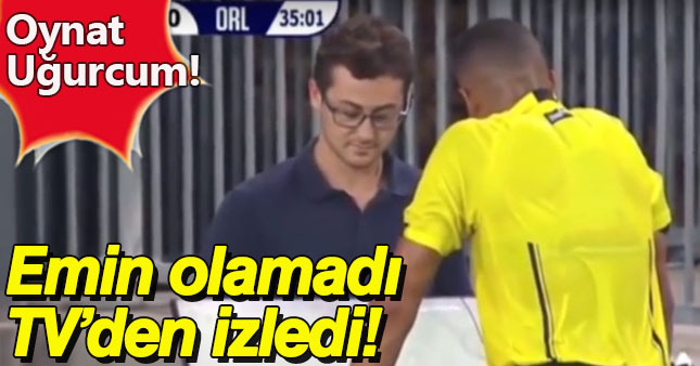 Hakem TV'de pozisyon tekrarını izleyip kırmızı kart gösterdi