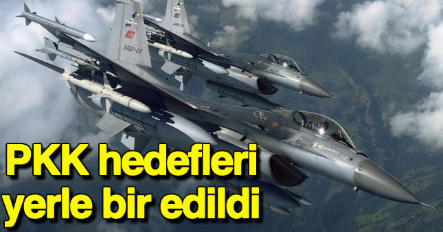Hakkari'deki PKK hedeflerine hava operasyonu