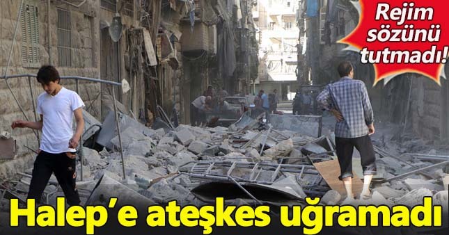 Halep'te ateşkes ihlal edildi